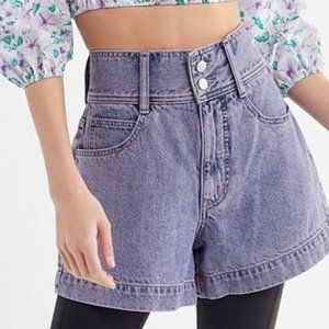 BDG Super High Waisted Double Button Short